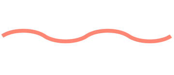 A wavy coral-pink line graphic on a solid white background.