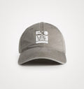 Faded charcoal cap with the embroidered white Semaphore Surf Co. jetty emblem on the front